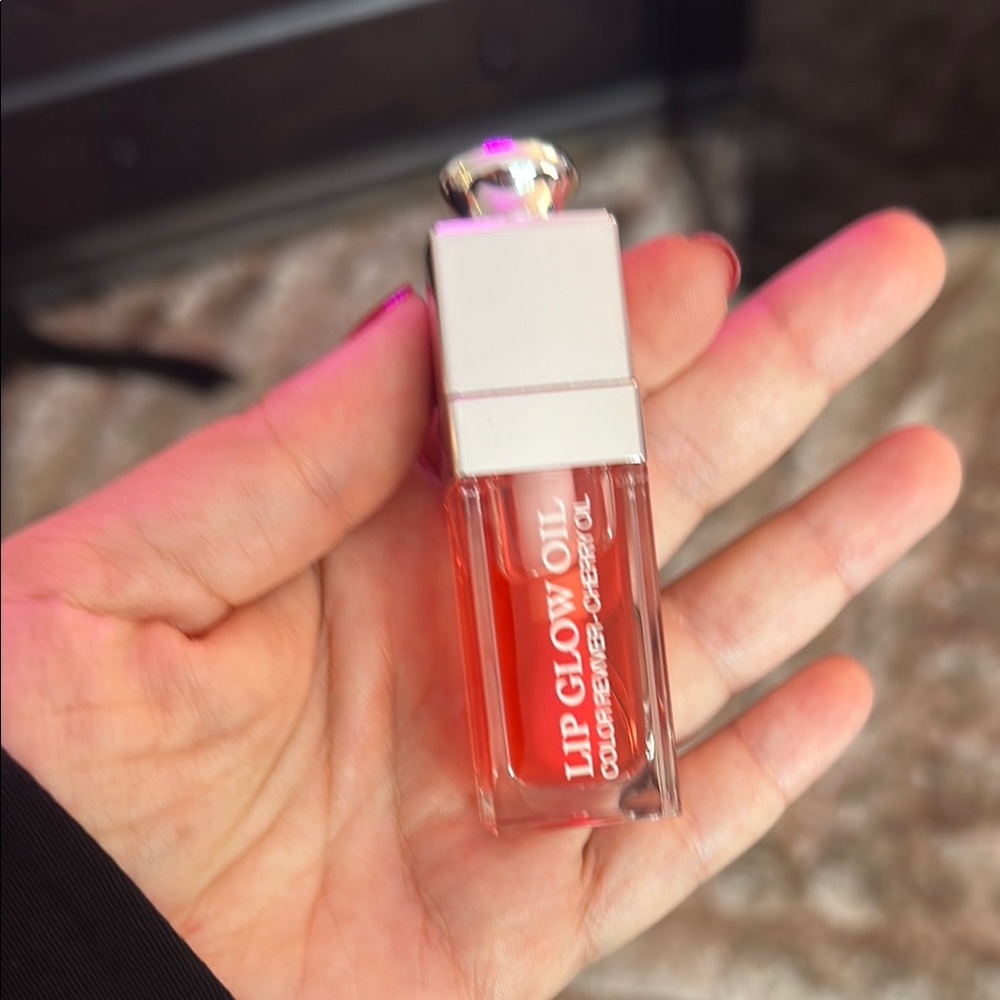 Dior Lip Glow Oil in Vibrant Red with Silver Cap